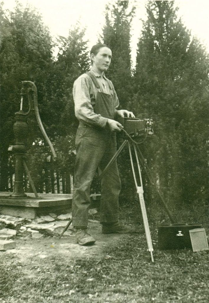 Walter Aegerter with camera