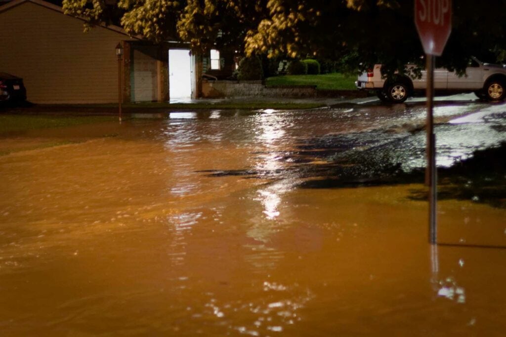 Flash flooding on Gum Street in Buckhannon.