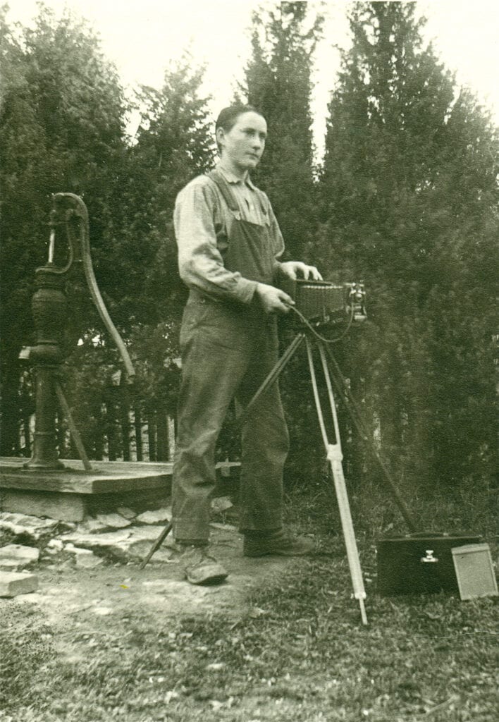 Walter Aegerter with camera