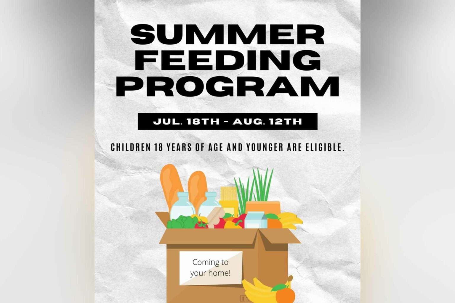 Upshur County Schools announces summer food service program opportunity