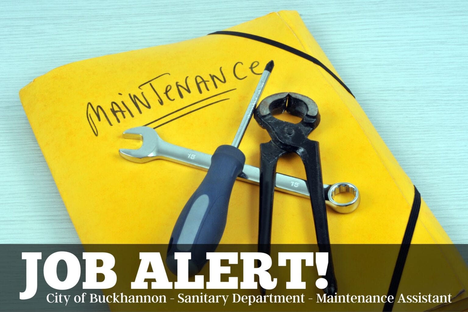 Job Alert! City of Buckhannon Sanitary & Storm Department hiring full